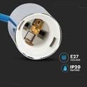 E27 Krom Metal Kop Pendel Lampe - Blå