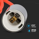 E27 Krom Metal Kop Pendel Lampe - Orange