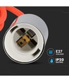 E27 pendelophæng i krom med orange ledning - Ø3,6 cm, uden lyskilde, IP20