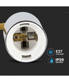 E27 pendelophæng i krom med beige ledning - Maks. 60W, Ø3,6cm, uden lyskilde