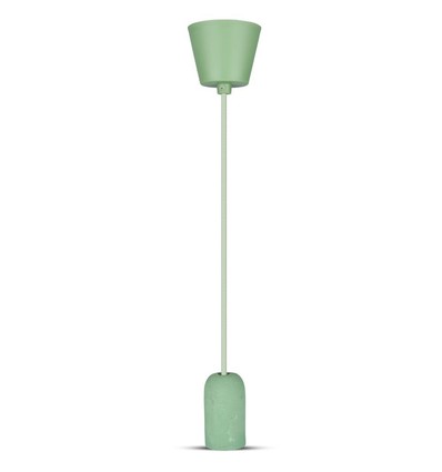 Grøn beton pendel lampe, E27 - Ø50cm, højde 95cm, uden lyskilde, 5 års garanti