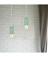 Grøn beton pendel lampe, E27 - Ø50cm, højde 95cm, uden lyskilde, 5 års garanti