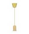 Gul beton pendel lampe, E27 fatning - Max 60W, Ø5cm, uden lyskilde