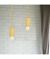 Beige beton pendel lampe - E27 fatning, Ø5cm, max 60W, uden lyskilde