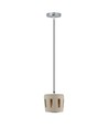 Ø18cm pendellampe i beton - E27 fatning, max 60W, 1m ledning, IP20 indendørs