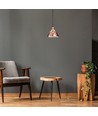 E27 pendelophæng i rosaguld, vintage design - Max 60W, 1m ledning, Ø22cm, uden lyskilde