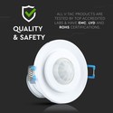 PIR Loftsensor (maks: 400W LED) - Bevægeligt hoved