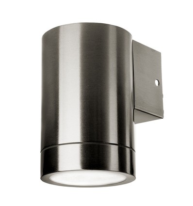 GU10 væglampe med nedadgående lys - IP44 udendørs, rustfrit stål, uden lyskilde