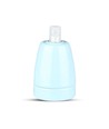 E27 porcelænsfatning - Blå, max 60W, Ø4,7 x 6,4 cm, IP20 indendørs