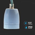 Højfrekvent Lampeholder E27 - Blå.