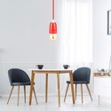 Højfrekvent porcelæns lampe E27 fatning - rød.