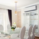 E27 Træ Pendel Lampe - Lilla Ledning