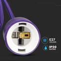 E27 Silikone Pendel Fatning - Lilla