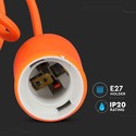 E27 Pærefatning - Silikone, Orange