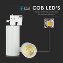 30W LED Skinnespot - 6400K, Hvid Hus