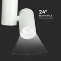 30W LED Skinnespot - 6400K, Hvid Hus