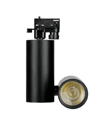 30W LED Skinnespot - 6400K, Sort Hus.