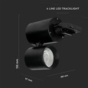 15W Skinnespot 6400K - Sort Hus.