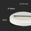 2W trappelys - LED, 4000K, Hvidt hus, Rundt.