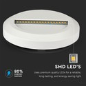 2W trappelys - LED, 4000K, Hvidt hus, Rundt.
