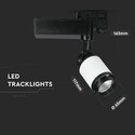 10W LED Skinnespot - 6000K, sort/hvid hus
