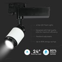 10W LED Skinnespot - 6000K, sort/hvid hus