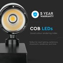 10W LED Skinnespot - 6000K, sort/hvid hus