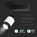 25W LED Skinnespot 6000K - Sort/Hvid Hus