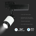 35W LED Skinnespot - 6000K, Sort/Hvid Hus
