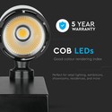 35W LED Skinnespot - 6000K, Sort/Hvid Hus