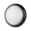 12W IP54 Dome Lys - 3000K, Sort, Fuld Rundet, Hus