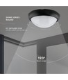 12W LED loftlampe - IP54, Ø22cm, sort kant, 3000K, inkl. lyskilde