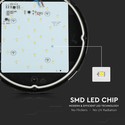 12W IP54 Dome Lys - 3000K, Sort, Fuld Rundet, Hus