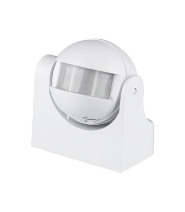 Infrared bevægelsessensor med manuel override - hvid, IP44, maks: 300W LED
