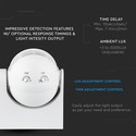 Infrared bevægelsessensor med manuel override - hvid, IP44, maks: 300W LED