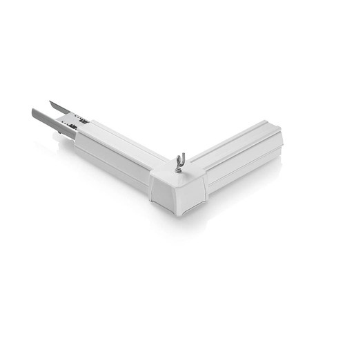 L-samler til 8-leder skinnesystem - Hvid, vinkelstykke
