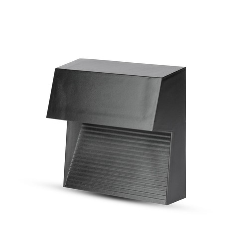 3W LED spot til trapper - IP65, sort, 4000K, 210lm, påbygning
