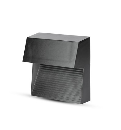 3W LED spot til trapper - IP65, sort, 4000K, 210lm, påbygning