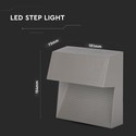 3W trinlys grå, 4000K LED