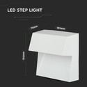 3W LED Trinlys - 4000K, Hvid Hus