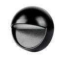 3W Trinlys - LED, 4000K, Sort hus, Rundt