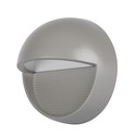 3W trinlys - LED, 3000K, grå hus, rund.