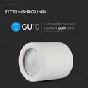 GU10 lampe - runde, hvid.