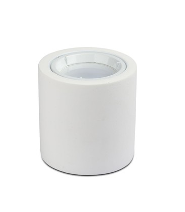 GU10 lampe - med aluminiumring, runde, hvid