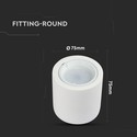 GU10 lampe - med aluminiumring, runde, hvid