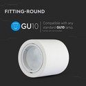GU10 lampe - med aluminiumring, runde, hvid