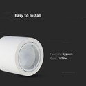 GU10 lampe - med aluminiumring, runde, hvid