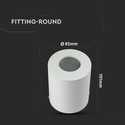 EN: VT-711 GU10 FITTING ROUND-WHITE