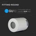 EN: VT-711 GU10 FITTING ROUND-WHITE