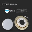 EN: VT-715 GX53 FITTING ROUND -GOLD